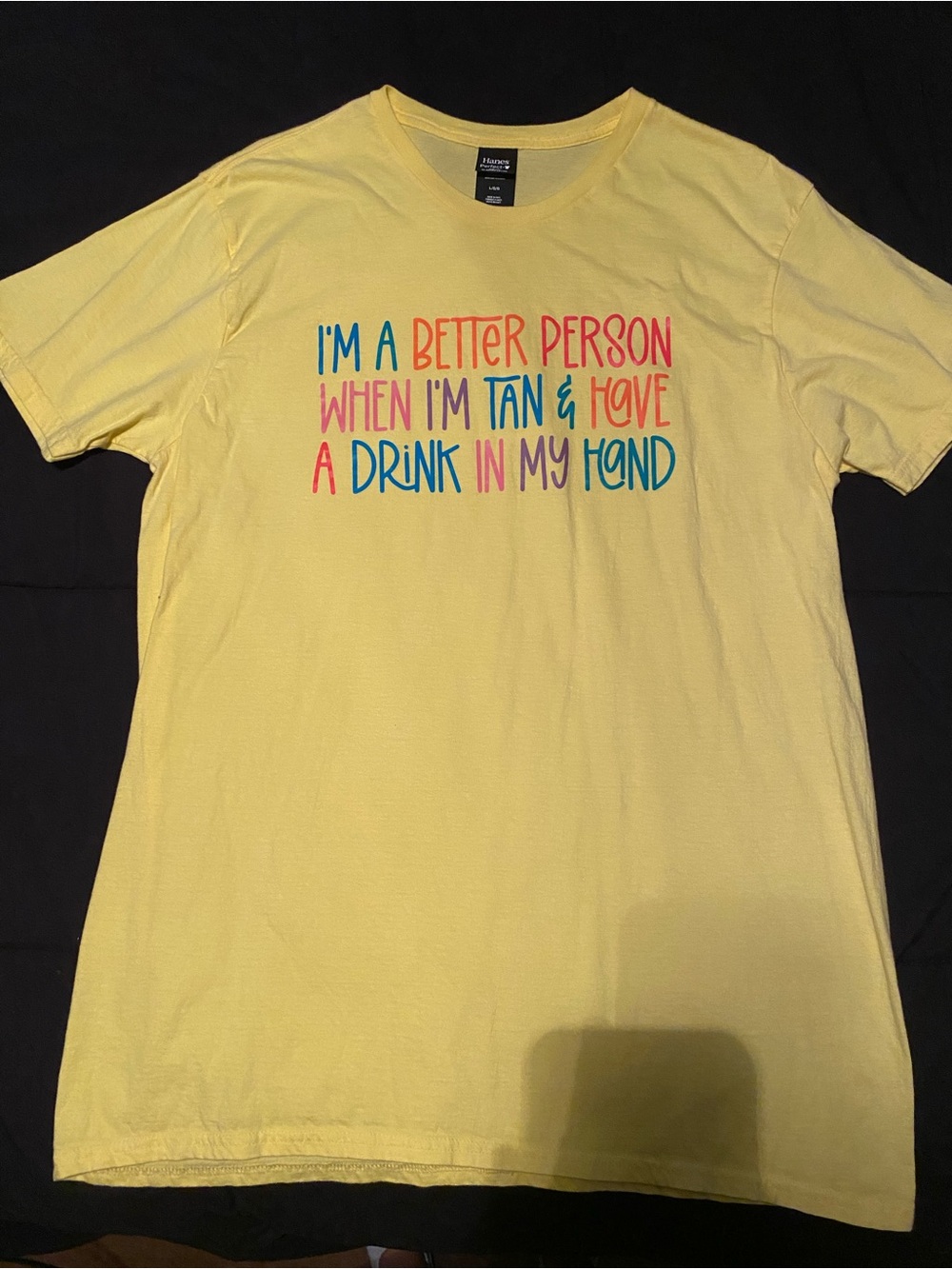 Women’s Yellow Graphic Tee - Casual Short Sleeve Shirt